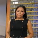 Stephanie’s black button detail sleeveless top on Good Morning America