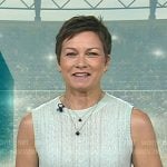 Stephanie's mint cable knit vest on Today