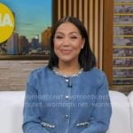 Stephanie’s rhinestone embellished denim jacket on Good Morning America
