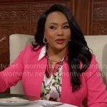 Stephanie's rose print blouse on The Young and the Restless