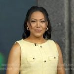Stephanie’s yellow tweed mini dress on Good Morning America