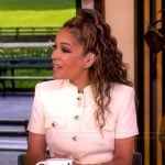 Sunny’s belted layered dress on The View