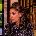 Sunny's black printed shirtdress on The View