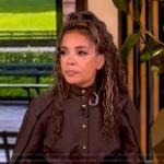 Sunny's brown tie waist top and pants on The View