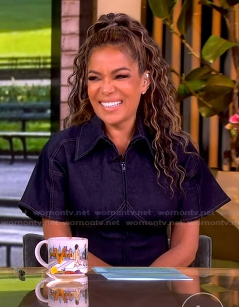 Sunny’s denim peplum top on The View