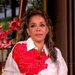 Sunny’s white floral button down shirt on The View
