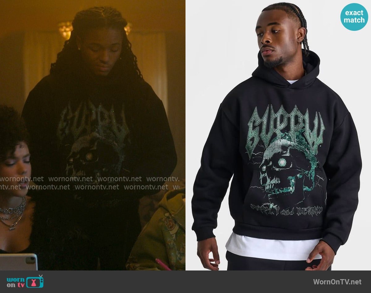 Supply & Demand Voltage Fleece Hoodie worn by Jake (Michael Epps) on The Chi