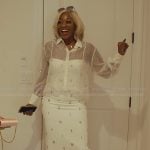 Tamika’s white embellished top and skirt on The Real Housewives of Atlanta