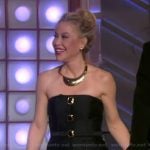 Tara Lipinski’s strapless belted top on The Kelly Clarkson Show