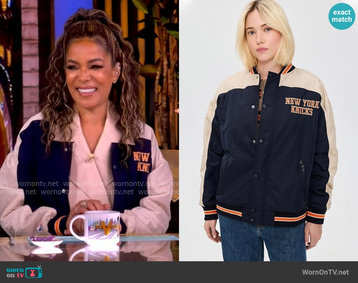 Terez Double Yoke Bomber Jacket worn by Sunny Hostin on The View