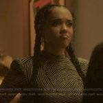 Desiree’s textured mini dress on The Chi