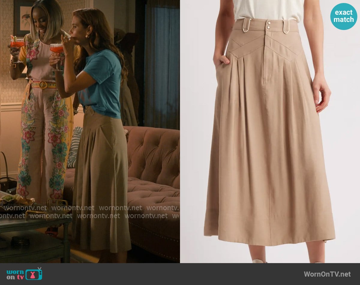 The Great The Western Field Midi Skirt worn by Maddie Townsend (JoAnna Garcia Swisher) on Sweet Magnolias