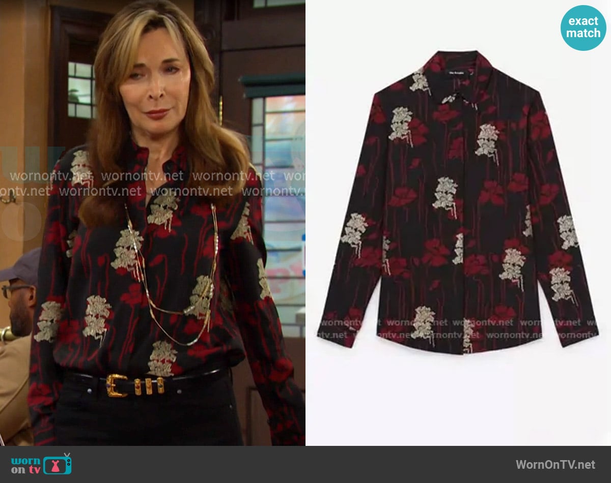 The Kooples Poppy Shirt worn by Kate Roberts (Lauren Koslow) on Days of our Lives