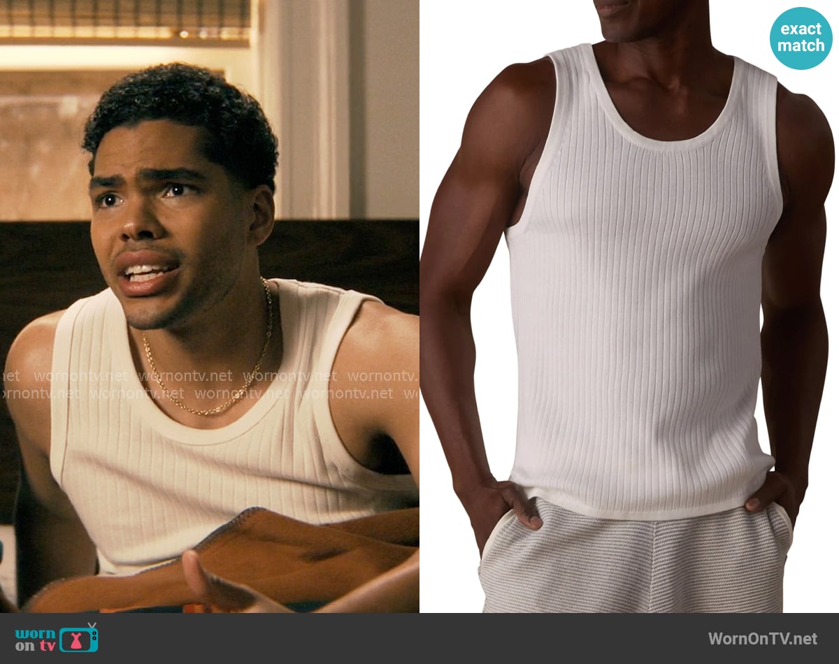 The Normal Brand The Undershirt Rib Tank worn by Kel Washington (Nicholas Duvernay) on Not Suitable For Work