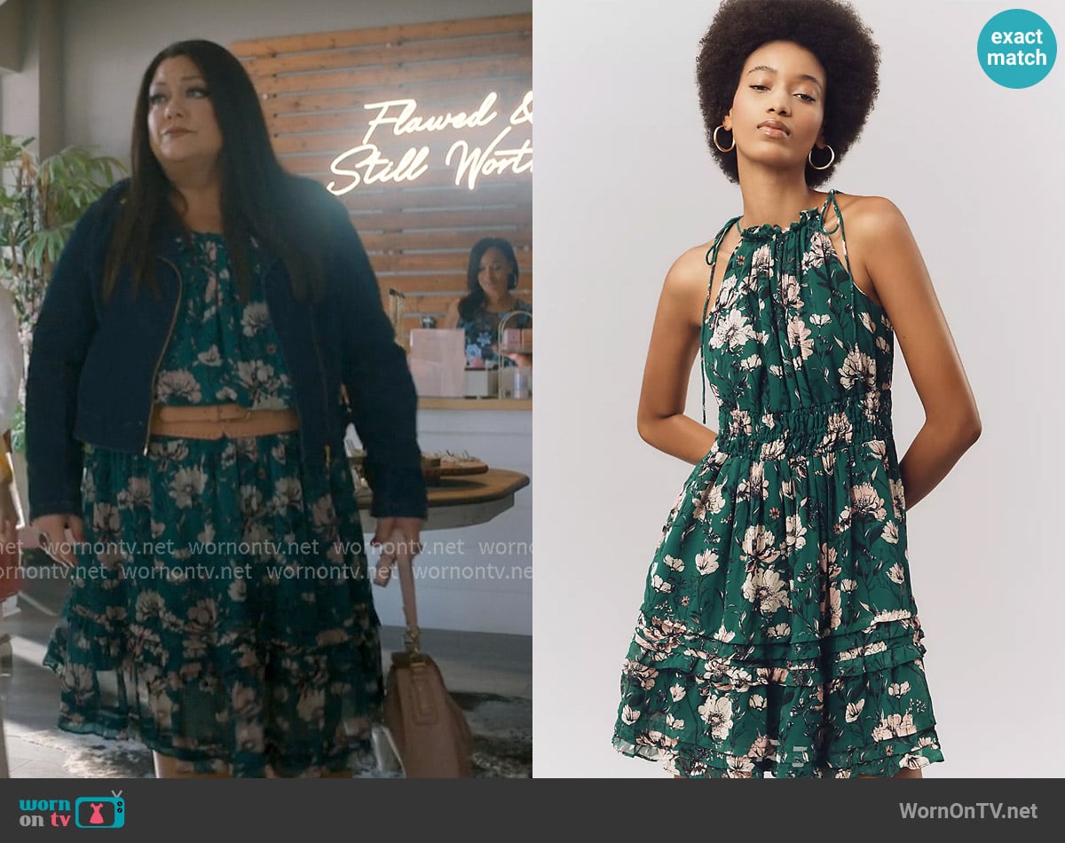 The Somerset Halter Mini Dress worn by Dana Sue Sullivan (Brooke Elliott) on Sweet Magnolias