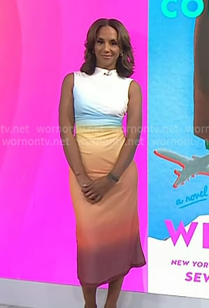 Tia Williams’s ombre sleeveless dress on Today