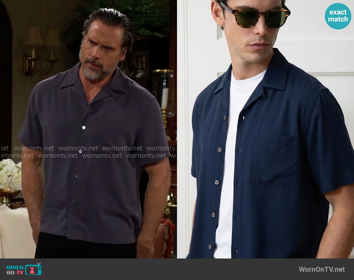 Todd Snyder Capri Shirt worn by Nick Newman (Joshua Morrow) on The Young and the Restless