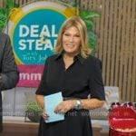 Tory’s black pleated shirtdress on Good Morning America