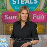 Tory’s black pleated shirtdress on Good Morning America