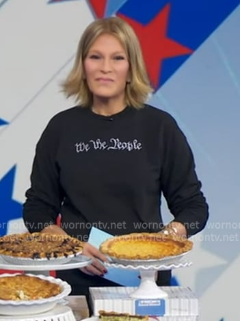 Tory’s black We the People sweatshirt on Good Morning America