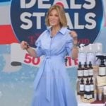 Tory's blue striped shirtdress on Good Morning America