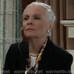 Tracy's black blazer with gold button on General Hospital