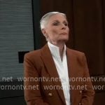 Tracy’s brown blazer on General Hospital