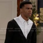 Tyrell’s black and white colorblock shirt on Beyond the Gates