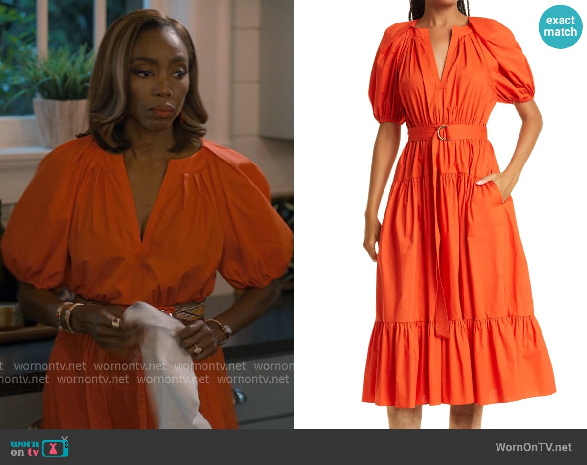 Ulla Johnson Josefina Dress worn by Helen Decatur (Heather Headley) on Sweet Magnolias