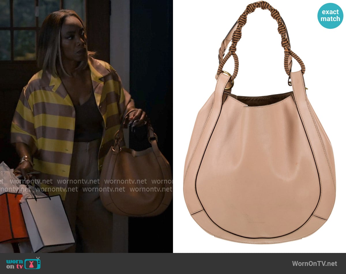 Ulla Johnson Leather Shoulder bag worn by Helen Decatur (Heather Headley) on Sweet Magnolias