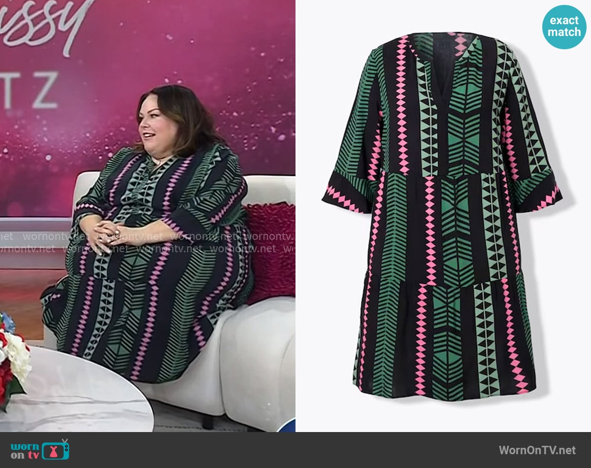 Chrissy Metz’s geometric print dress on Today