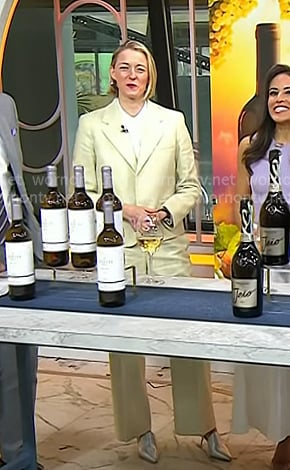 Vanessa Price’s yellow cropped blazer and pants on Today