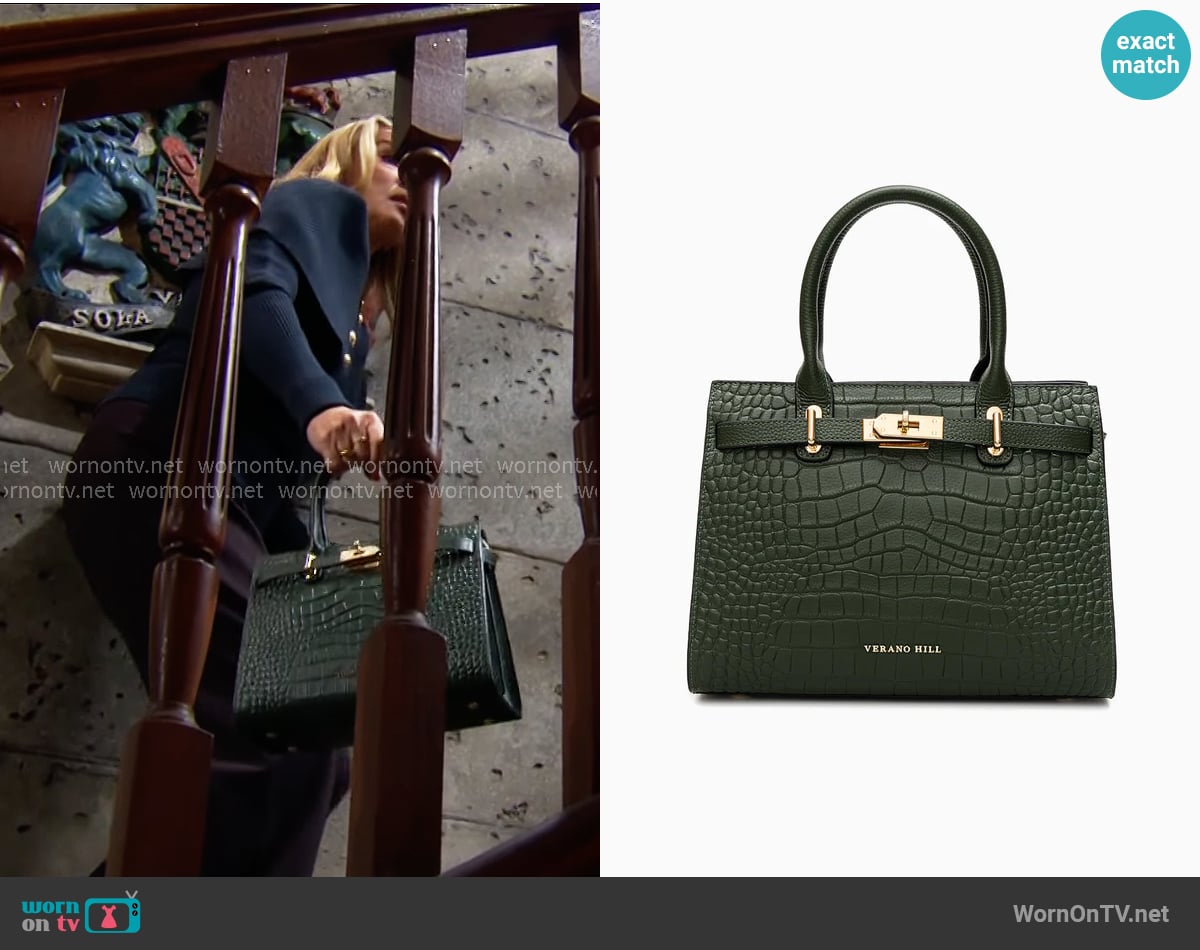 Nikki’s green bag on The Young and the Restless