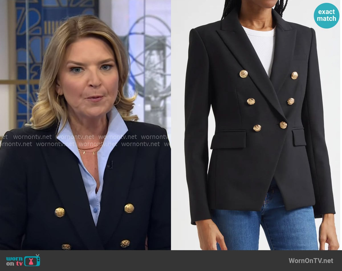 Christine’s black double breasted blazer on NBC News Daily Christine’s black double breasted blazer on NBC News Daily