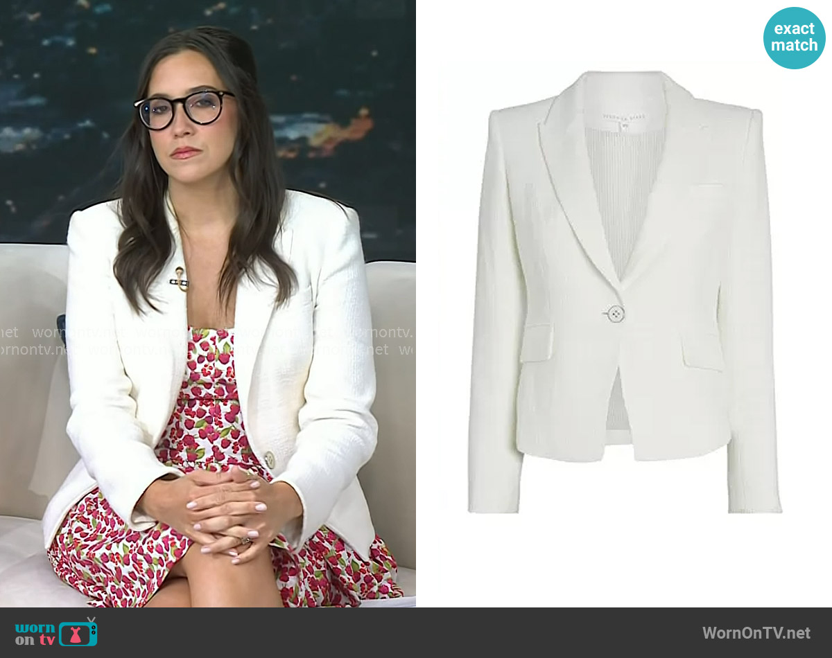 Veronica Beard Woodley Soft-Tweed Jacket worn by Savannah Sellers on Today