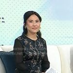 Vicky's black tiger print dress on Today