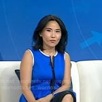 Vicky’s blue zip front mini dress on Today