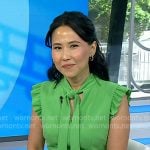 Vicky’s green tie neck dress on Today