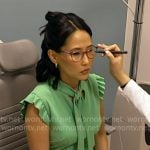 Vicky's green tie neck dress on Today