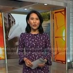Vicky's purple floral ruffle dress on NBC News Daily