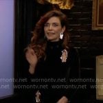 Victoria’s black velvet dress with cutout on The Young and the Restless