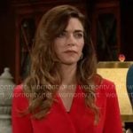 Victoria's red belted blazer on The Young and the Restless