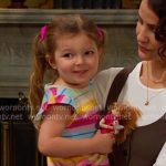 Victoria’s striped ruffle tee on Days of our Lives