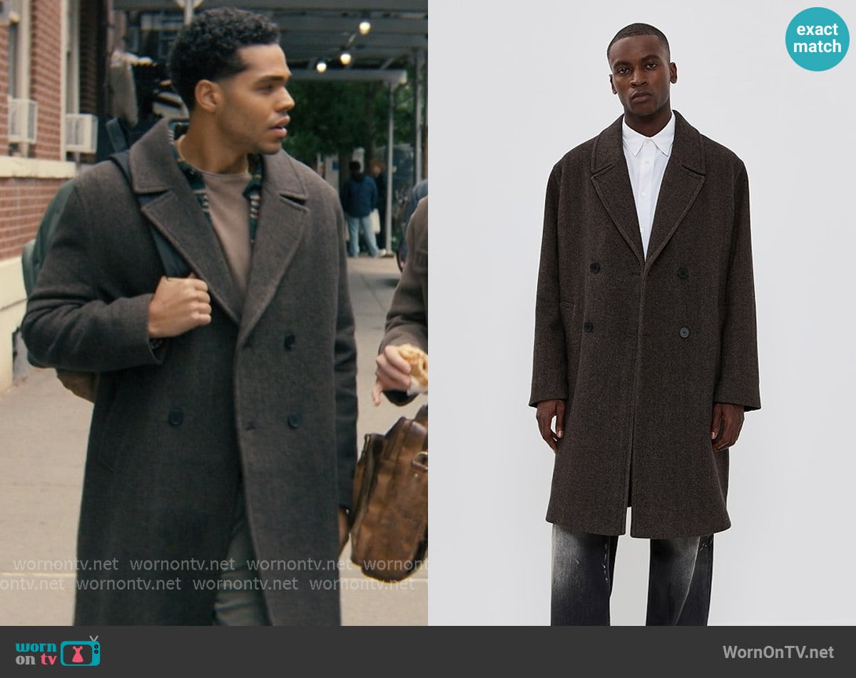 Wax London Magnus Double Breasted Overcoat worn by Kel Washington (Nicholas Duvernay) on Not Suitable For Work