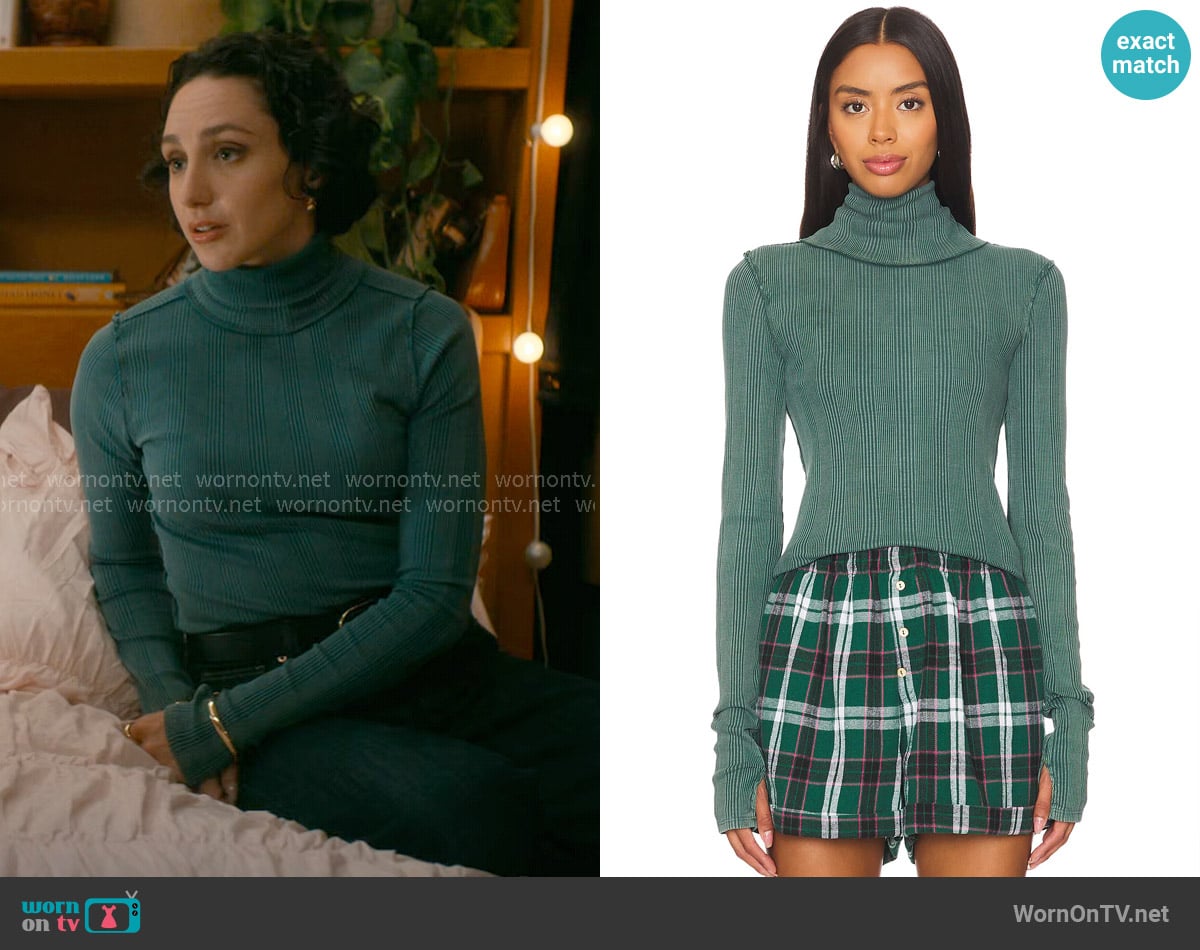 We The Free Brynn Turtle Top in Green worn by  Joanna Maxwell (Lauren Patten) on Off Campus