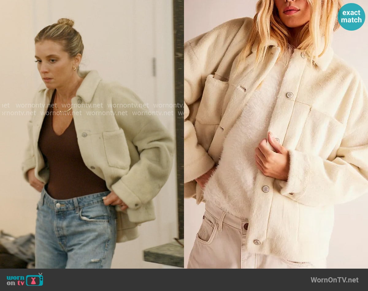 We The Free Cozy Opal Swing Jacket worn by Katie Arundel on In The City