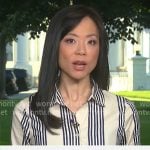 Weijia Jiang’s striped shirtdress on CBS Mornings