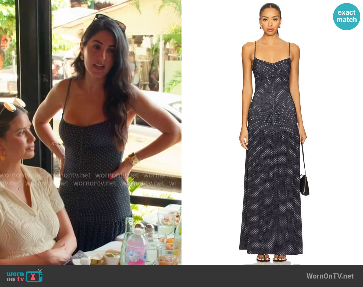 WeWoreWhat Ruched Front Scoop Maxi Dress worn by Michelle Saniei on The Valley