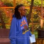 Whoopi’s blue Knicks hoodie on The View