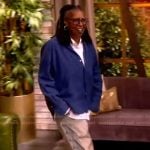Whoopi’s floral embroidered jeans on The View